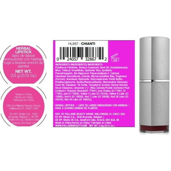 🆕 Makeup Herbal Lipstick Chianti Soft Smooth Moisturized Feathering Drying Lips - Picture 5 of 11